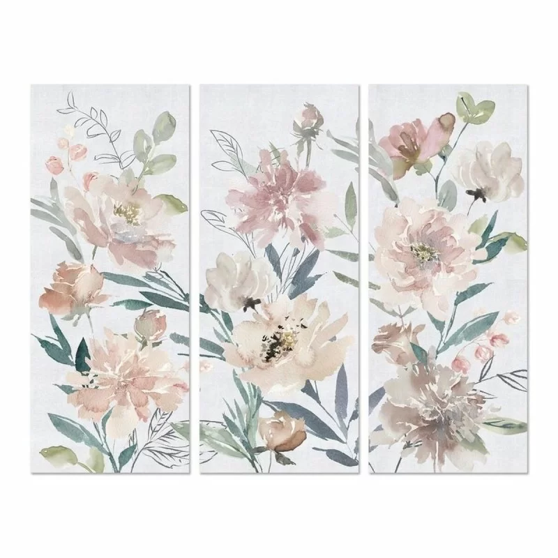 Painting DKD Home Decor Flowers 55 x 3 x 135 cm...