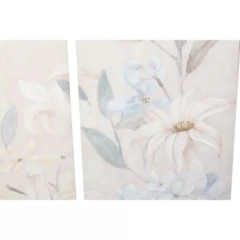 Painting DKD Home Decor Flowers 55 x 3 x 135 cm Shabby... 2
