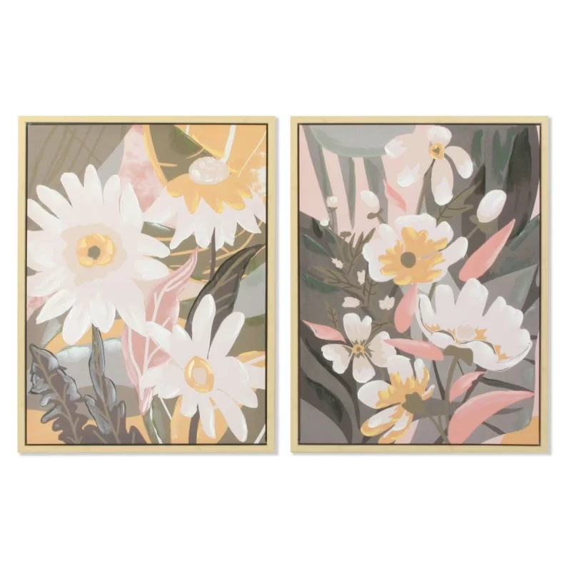Painting DKD Home Decor 60 x 4 x 80 cm Flowers...
