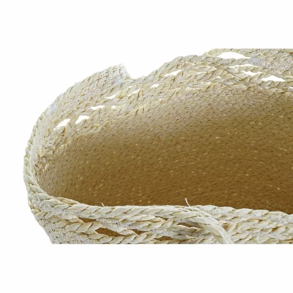 Basket DKD Home Decor 36 x 29 x 48 cm Beige Natural Fibre Boho
