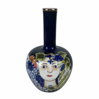 Vase DKD Home Decor Face Porcelain Blue Multicolour 17 x...