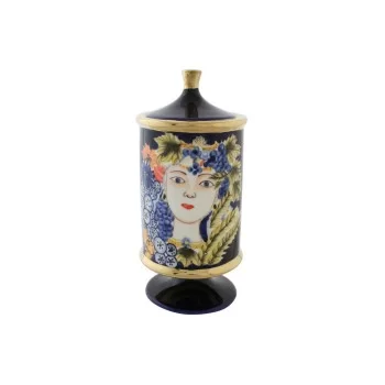 Vase DKD Home Decor Face Porcelain Blue 11 x 11 x 25 cm...