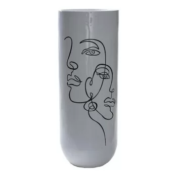 Vase DKD Home Decor Abstract White Resin Modern (35 x 35...