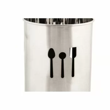 Cutlery Organiser DKD Home Decor Silver Stainless steel... 2