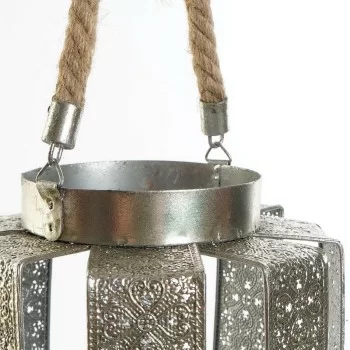 Candle Holder DKD Home Decor 21 x 21 x 23 cm Silver Metal... 2