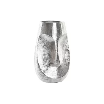 Vase DKD Home Decor Face Silver Aluminium Modern (19 x 19...