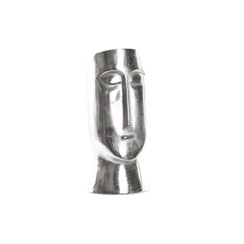 Vase DKD Home Decor Face Silver Aluminium Modern (17 x 16...