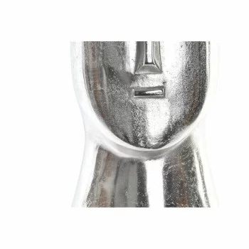 Vase DKD Home Decor Face Silver Aluminium Modern (17 x 16... 2