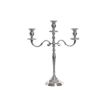Candle Holder DKD Home Decor Silver Aluminium (34 x 12 x...