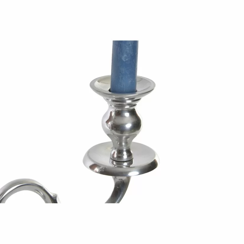 Candle Holder DKD Home Decor Silver Aluminium...