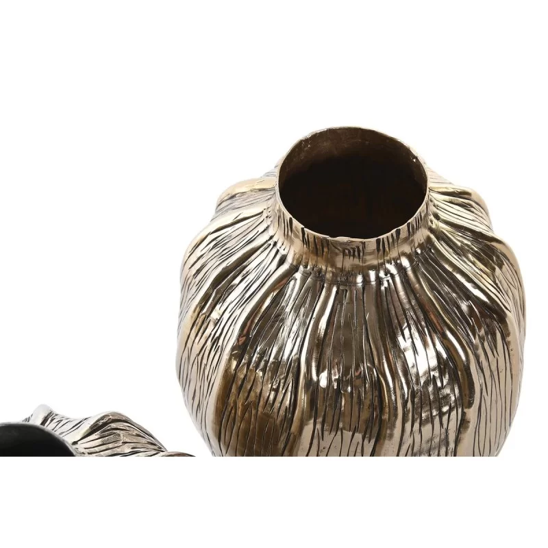 Vase DKD Home Decor Silver Golden Aluminium...