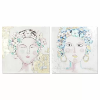 Painting DKD Home Decor 100 x 3,5 x 100 cm Lady...