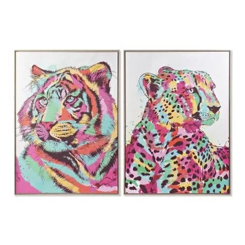 Painting DKD Home Decor 104 x 4,5 x 143,5 cm Tiger Modern...