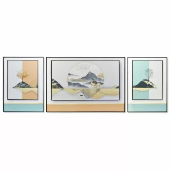Set of 3 pictures DKD Home Decor Moutain Modern (200 x 3...
