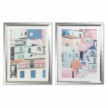 Painting DKD Home Decor 69 x 3 x 89 cm Houses Urban (2...