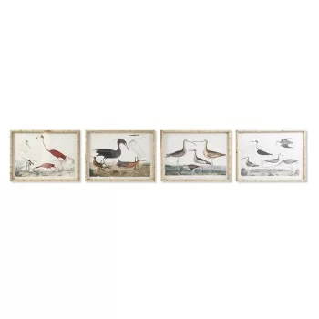Painting DKD Home Decor 60 x 2,8 x 45 cm Birds Modern (4...