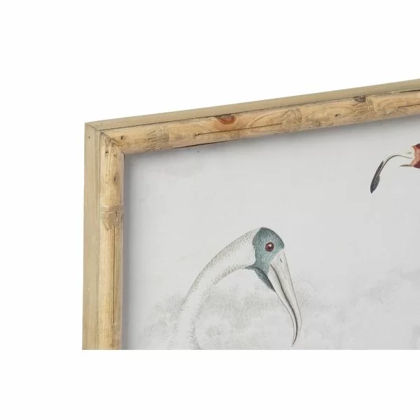 Painting DKD Home Decor 60 x 2,8 x 45 cm Birds Modern (4 Pieces)