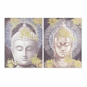 Painting DKD Home Decor Buddha 60 x 3 x 80 cm Oriental (2...