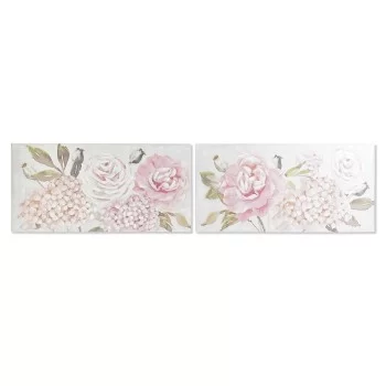 Painting DKD Home Decor 120 x 3 x 60 cm Flowers Shabby...