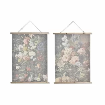 Painting DKD Home Decor Flowers Modern 75 x 2 x 100 cm (2...