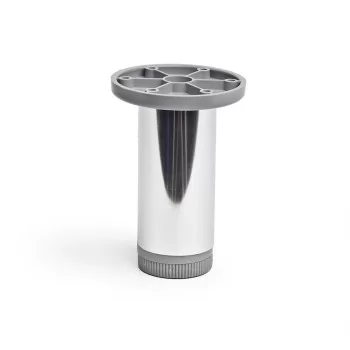 Feet Rei 405 Chromed Cylindrical Silver Aluminium Modern...