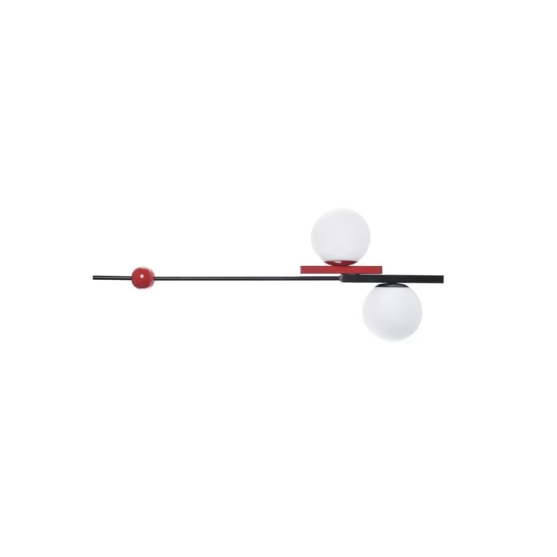Ceiling Light DKD Home Decor Red Black White 40W 220 V (44 x 44 x 120 cm)