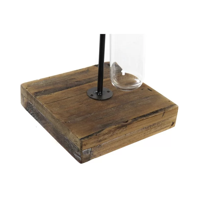 Candleholder DKD Home Decor Crystal Black Metal...