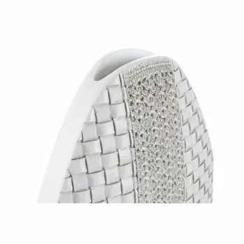 Vase DKD Home Decor 25 x 10 x 51 cm White Resin Modern 2