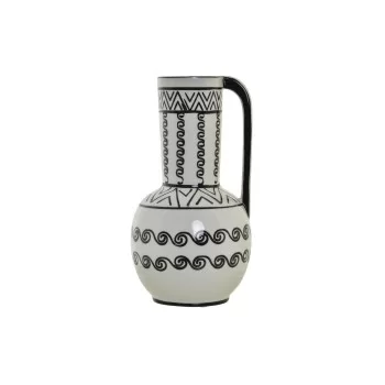 Vase DKD Home Decor 15 x 15 x 28 cm Porcelain Black White...