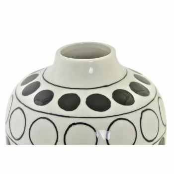 Vase DKD Home Decor Porcelain Black White Modern Circles... 2