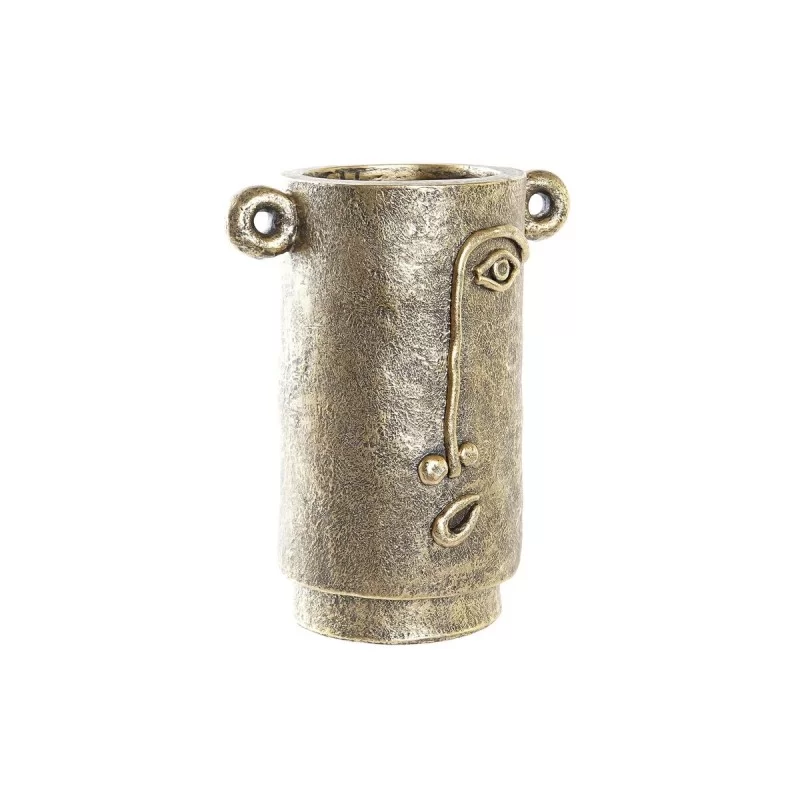 Vase DKD Home Decor Face Golden Modern (29 x 19,5 x 36 cm)