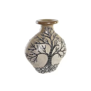Vase DKD Home Decor Tree Crystal Black Beige Terracotta...