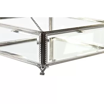 Jewelry box DKD Home Decor Crystal Metal (25 x 21 x 10 cm) 2
