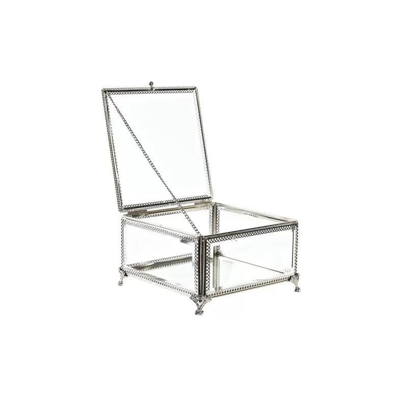 Jewelry box DKD Home Decor Crystal Metal 16 x...