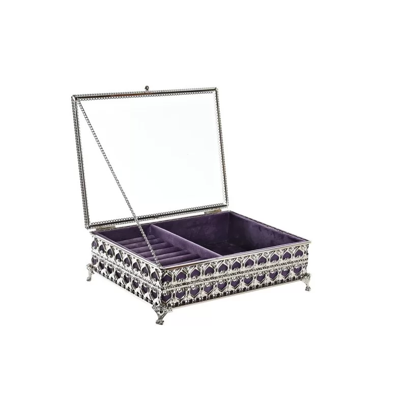 Jewelry box DKD Home Decor Crystal Metal (24 x...