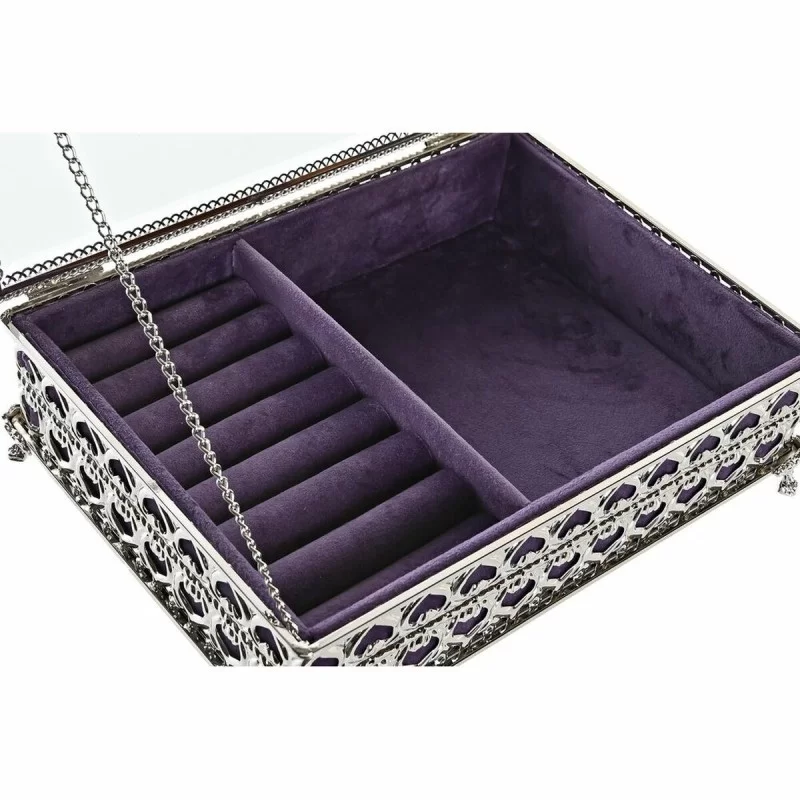Jewelry box DKD Home Decor Crystal Metal (24 x...