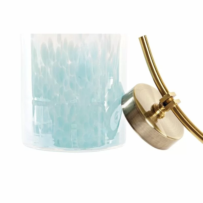 Vase DKD Home Decor Crystal Blue Golden Metal...