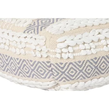 Cushion DKD Home Decor Floor White Grey Squared Boho 60 x... 2