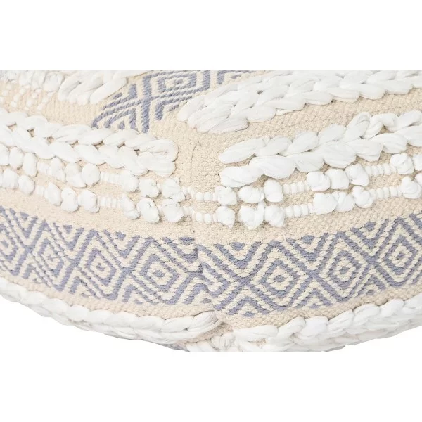 Cushion DKD Home Decor Floor White Grey Squared Boho 60 x 60 x 25 cm