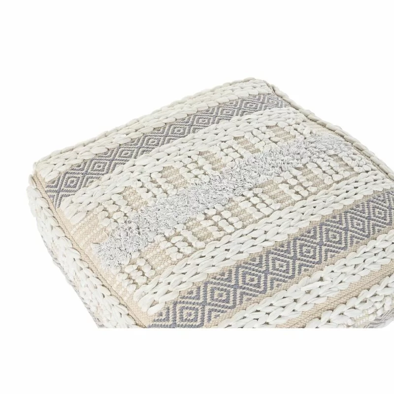 Cushion DKD Home Decor Floor White Grey Squared...