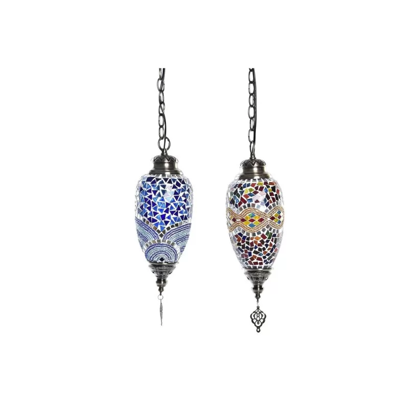 Ceiling Light DKD Home Decor Crystal Metal Multicolour 50 W 13 x 13 x 39 cm (2 Units)