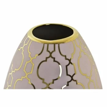 Vase DKD Home Decor Porcelain Pink Golden Oriental... 2