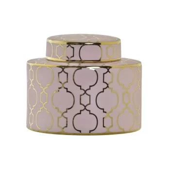 Vase DKD Home Decor Porcelain Pink Golden Oriental...