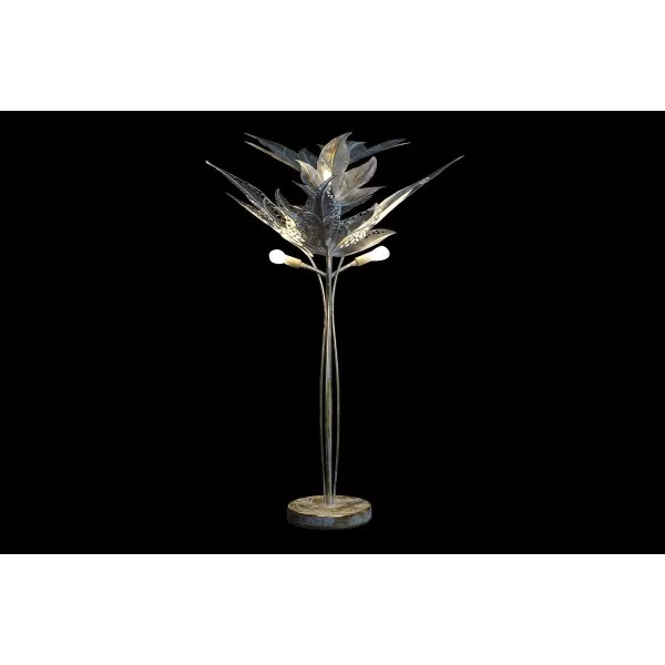 Floor Lamp DKD Home Decor Grey Metal Tropical Leaf of a plant (51 x 51 x 87 cm)
