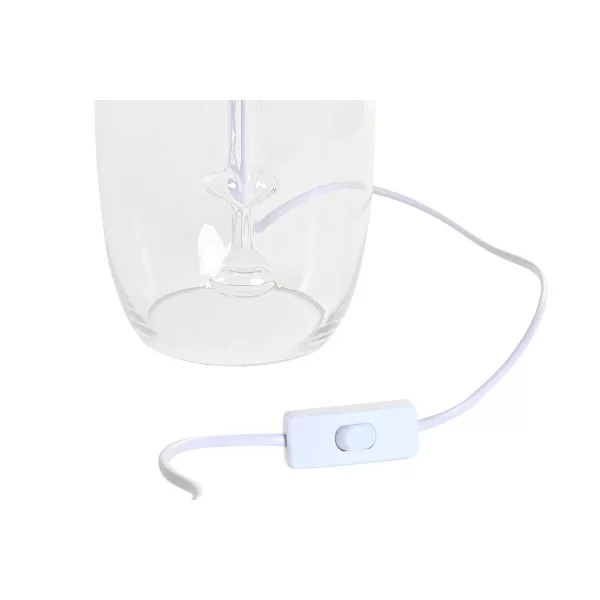 Desk lamp DKD Home Decor Crystal Transparent White Light grey 30 x 30 x 54 cm (2 Units)