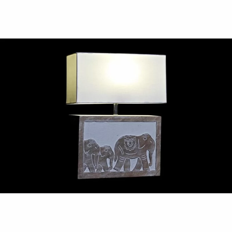 Desk lamp DKD Home Decor Brown White 220 V 50 W...
