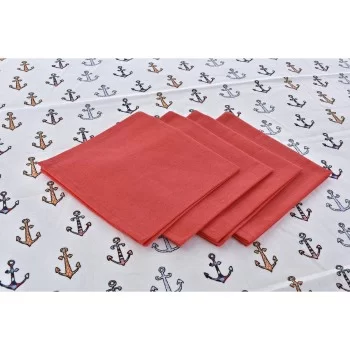 Table linen set DKD Home Decor Blue White Red 150 x 150 x... 2