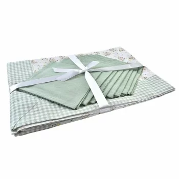 Table linen set DKD Home Decor Flowers 150 x 250 x 0,5 cm...