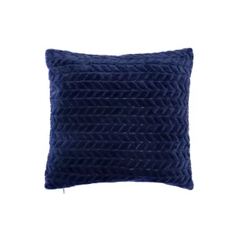 Cushion DKD Home Decor Navy Blue Squared 45 x 10 x 45 cm