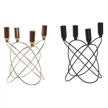 Candle Holder DKD Home Decor Black Golden Metal Modern 20...